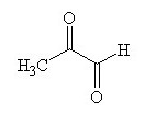 CH3CCH, with an O atom double-bonded to the second (from left to right) and the third C atoms.