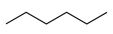 The figure shows a compound that is CH3CH2CH2CH2CH2CH3.